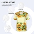 thumbnail image 4 of Daiia Sunflowers On A Yellow Background Mens Baseball Jersey Button Down Shirts Short Sleeve Sports Uniforms-Medium, 4 of 9