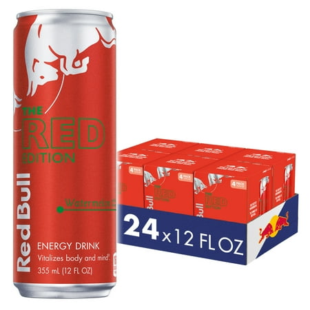 Red Bull Red Edition Watermelon Energy Drink  12 fl oz  6 Packs of 4 Cans