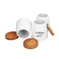 thumbnail image 4 of Metal Food Storage Jar Farmhouse Coffee Canisters with Bamboo Lids,Kitchen Canisters Set of 3 Decorative Canisters for Kitchen Counter,Home Decor,Sugar Coffee and Tea Container Set, 4 of 4