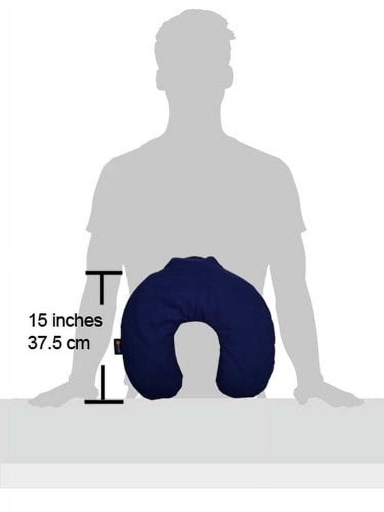 Sunnybay Moist Heat Therapy Microwave Heating Pad, Unscented Neck Pillow with Washable Cotton Cover, Blue