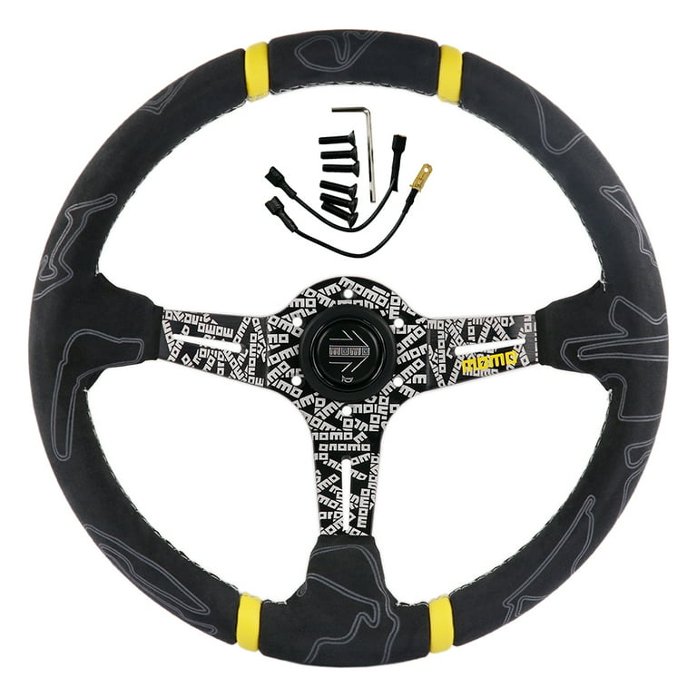 350mm 14' MOMO ULTRA Suede Leather Thickened Spoke Sport