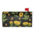 thumbnail image 3 of Fotbe Bees and Sunflowers Mailbox Covers Post Letter Box Cover Garden Decor Standard Size-21x18 in, 3 of 9