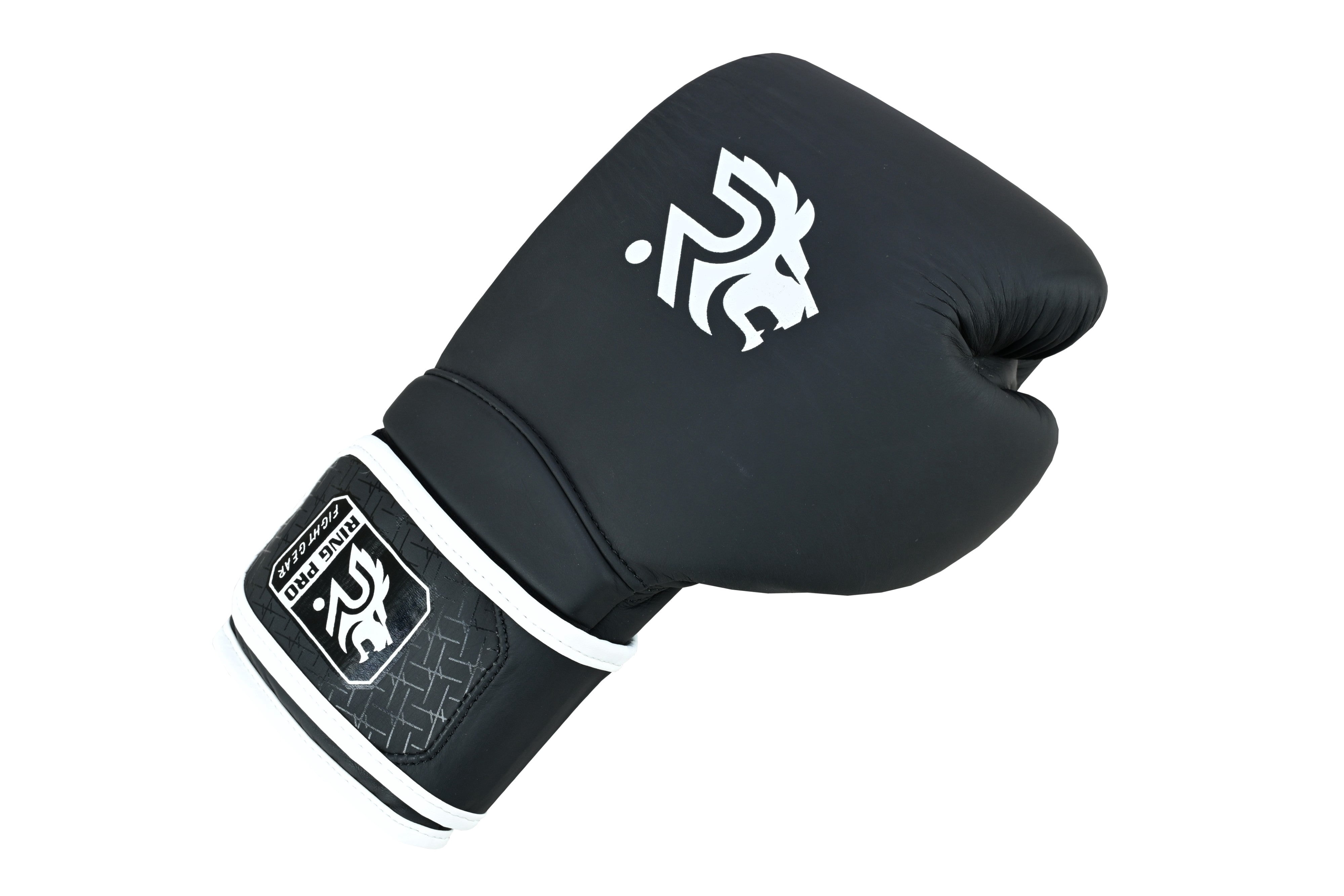 Ring Pro Sports Smash Series Boxing Glove Made of Matte Cowhide Leather for Boxing & MMA - Black 16 oz
