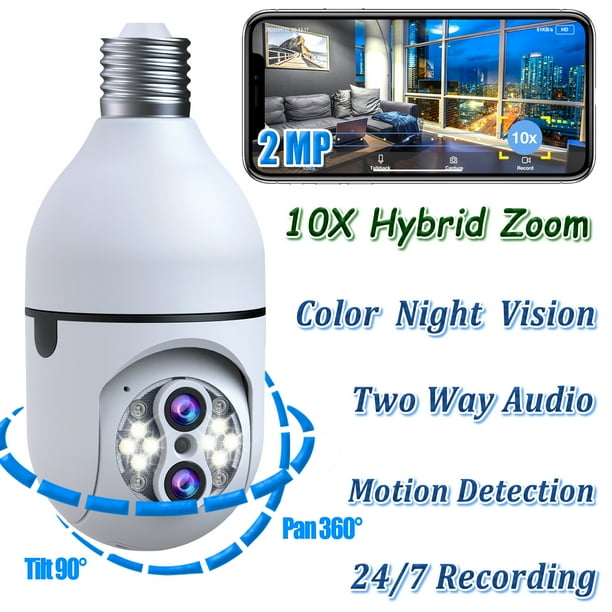 Toguard SC11 10X Hybrid Zoom Light Bulb Security Camera Outdoor E27 PTZ