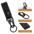 thumbnail image 4 of Duty Belt Key Holder, 2Pcs - Nylon Belt Keepers with Alloy Snap & D-Sharp Clip & Key Ring Keychain (Black), 4 of 6