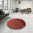 thumbnail image 3 of Ahgly Company Indoor Square Traditional Sienna Brown Persian Area Rugs, 6' Square, 3 of 6