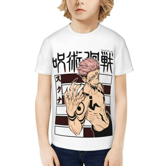 Jujutsu Kaisen Ryomen Sukuna Kids T-Shirt 3d Printed Graphic T-Shirts Boys And Girls Short Sleeve Shirts For Youth Kids X-Small