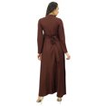 thumbnail image 2 of Bimba Women's Long Sleeve Solid Abaya Maxi Jilbab Casual Dress, 2 of 4