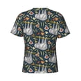 thumbnail image 6 of Vsdgher Cute Sloth Print Men's Dry Fit Mesh Athletic Shirts Moisture Wicking Tennis T-Shirt Tops, 6 of 9