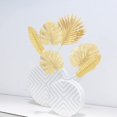 thumbnail image 5 of 20 piezas plantas artificiales hojas de palma plástico dorado Tropical fiesta hojas decoraciones boda decoraciones simuladas hoja de tortuga dorada, 5 of 5