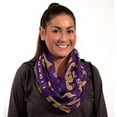thumbnail image 2 of Littlearth womens NCAA LSU Tigers Sheer Infinity Scarf, Team Color, One Size, 2 of 6