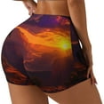 thumbnail image 2 of Fotbe Sunset Valley Western Cowboy Seamless Shorts, Womens Workout Shorts High Waist Stretch Booty Short for Gym/Yoga/Running/Biking-X-Large, 2 of 9