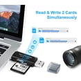 thumbnail image 4 of USB 3.0 Portable Card Reader for SD, SDHC, SDXC, MicroSD, MicroSDHC, MicroSDXC, All-in-One Design - USB 3.0 Micro SD and SD Card Reader fits for Mac, Windows, Linux, Chrome, PC, Laptop, 4 of 5
