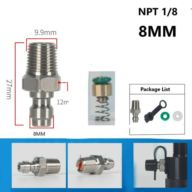 Lefu Valve Mâle en Acier Inoxydable Connecteur Rapide Buse de Remplissage Raccord de Tuyau d'Air