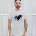 thumbnail image 3 of Tee Hunt Bald Eagle Carrying The American Flag T-Shirt 4th of July Patriotic Men's Tee, Ash Gray, Small, 3 of 5