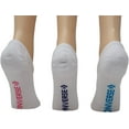 thumbnail image 3 of Converse Womens No Show Socks 3 Pack Half Cushion Ultra Low Made For Chucks Womens One Size White/Multi, 3 of 4