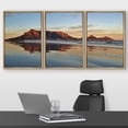 thumbnail image 2 of wall26 - 3 Piece Framed Canvas Wall Art - Landscape of Cape Town and Table Mountain at Sunrise - Modern Home Art Stretched and Framed Ready to Hang - 16"x24"x3 NATURAL, 2 of 5