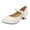 A6-White, variant on Ccpelsie Little Girls Dress Shoes Flower Girls Mary Jane Ballet Flats Decorative Lace-Up Ankle Strap Princess Shoes(White,3)