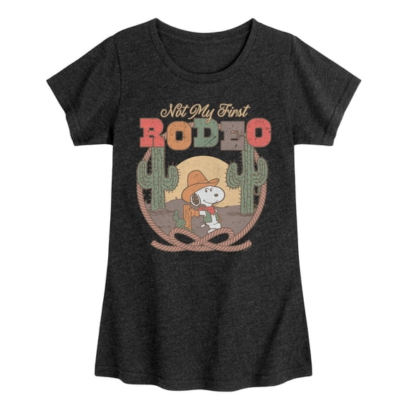 Peanuts - Snoopy Western - Youth Girls Fitted Short Sleeve T-Shirt