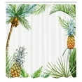 thumbnail image 3 of Ambesonne Tropical Shower Curtain, Frame Style Palm Trees, 69"Wx75"L, Multicolor, 3 of 5