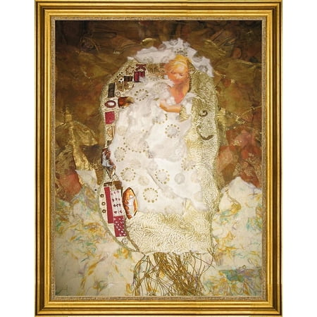 Gustav Klimt Ode to Klimt - 18" x 24" Framed Premium Canvas Print