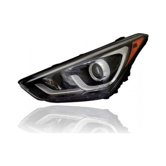 Headlight Assembly - Compatible/Replacement for '17-18 Hyundai Santa Fe Sport Base 2.4/2.0T - Halogen/LED - Left Hand - Driver - 921014Z500 - CAPA