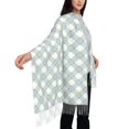 thumbnail image 4 of Sikiie Daisy Plaid Blue Shawl Wraps Big Scarf Tassel Fall Winter Thick Scarf Warm Shawl Women Fall Gifts, 4 of 8