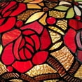 thumbnail image 3 of 24" Stained Glass Two Light Jeweled Roses Accent Table Lamp, 3 of 5