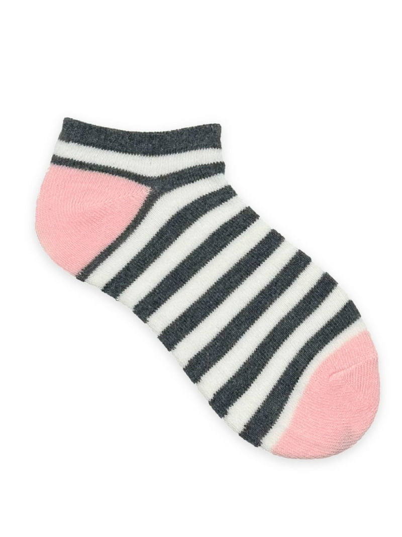 Lot De 6 Paires De Chaussettes No-show Wonder Nation Pour Filles – Taille M (10,5-4), Multicolores