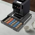thumbnail image 3 of K Cup Organization Storage Drawer - Carbon Steel Coffee Pod Holder with Sliding Drawer, Countertop Maker Stand, Holds 36 Pods, Supports Coffee Machine (Black/White), 3 of 15