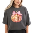 thumbnail image 4 of Disco Fall Pumpkin Shirt for Women and Teens Girly Coquette Bow Pumpkin T-Shirt for Halloween Pepper Shirt Adult Small, 4 of 4