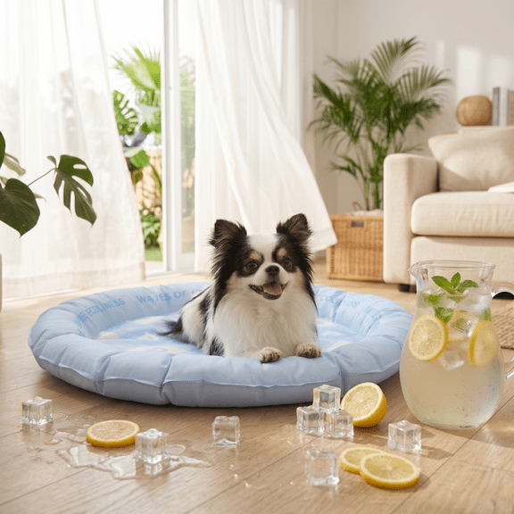 Pawz Road Dog Cooling Mat, Self Cooling Gel Mat for Summer, Summer Bed for Dogs & Cats All Sizes, Blue