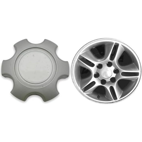 Wheel Hub Cap Fits Lexus GX470 2003-2009, 17 Inch Silver 5 Spoke Wheel Center Cap (No Logo), 42603-60520 L520
