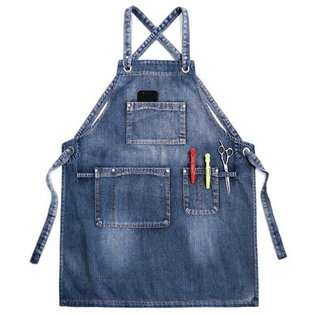 

HIABIO Chef Apron Adjustable Barista Apron with Pockets Kitchen Cooking Baking Aprons