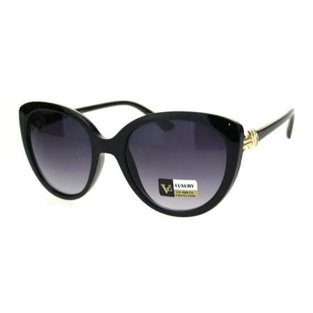 Womens Luxury Chic Designer Fashion Cat Eye Sunglasses Black Gradient Black