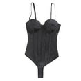 Cupped Strapless Thong Bodysuit Shapewear Wiredcup Bra Body Shaper