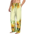 thumbnail image 2 of Xecao Sunflowers On A Yellow Background Men's Straight Lounge Pajama Pants: The Ultimate in Comfortable Sleepwear, 2 of 9