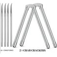 thumbnail image 4 of Chetnut cracker Nut Cracker, Multi-Purpose Cracker Set - Stainless Steel Seafood Pecan Crackers Forks, Non-slip Handle Walnut Cracker Tools, Lobster Crab Leg Cracker Nut Cracking Tools, 4 of 8