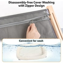 Sill Window Perch with Cushion Bed Cover, Sturdy Hammock for Large Cats, Easy to Adjust for Windowsill, Bedside, Drawer and Cabinet () Dog Bed