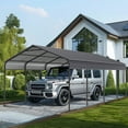 thumbnail image 3 of Only Choice 12X20 FT Metal Carport Heavy Duty Carport with Galvanized Stell Roof,Outdoor Canoty, Metal Roof and Frame for Pickup,Boat, Car and Tractors., 3 of 7