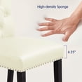 thumbnail image 4 of Subrtex Upholstered Dining Chairs Set of 4, PU Leather Dining Chair with Nail heads Trim, Button Padded Chairs Set for Kitchen Dining Room, Beige, 4 of 8