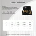 thumbnail image 4 of Hansber Kids Boys Girls Satin Boxing Shorts Metallic Letter Side Slit Sport Shorts Hot Pants with Red M, 4 of 4