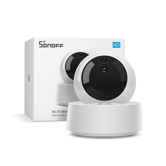 SONOFF GK-200MP2-B Cámara Wifi 1080P HD 2.4G Vista nocturna inalámbrica Audio bidireccional Cámara de seguridad para el hogar, enchufe de EE. UU. Yuarrent EL2249-01B