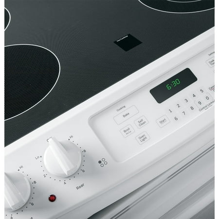 GE - 4.4 Cu. Ft. Self-Cleaning Drop-In Electric Range - White