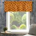 thumbnail image 4 of Orange Halloween Farmhouse Short Window Curtain Valances, Pumpkin Ghost Horror Face Rod Pocket Kitchen Valances for Living Room Bedroom Bathroom Cafe 42" x 18", 4 of 8