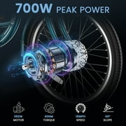 MOONCOOL Adult 24/26 Unisex 3-Wheel Tricycle, 700W Peak Motor, 7 Speeds, 36V 10.4Ah Removable Lithium Battery, 16MPH Max Speed, 40 Miles Range