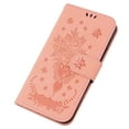 thumbnail image 6 of For Samsung Galaxy A22 5G Wallet Case, Butterfly & Rose Embossed Leather Magnetic Flip Phone Case Kickstand Cover Card Cash Pocket Protective Case+Hand Strap,Pink, 6 of 10