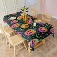 thumbnail image 3 of Colorful Halloween Pumpkins Rectangle Tablecloth 60"x102",Waterproof Polyester Rectangle Table Cloth, Wipeable Spillproof Polyester Tablecloth for Dining, Camping, Indoor and Outdoor, 3 of 6