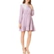 thumbnail image 2 of INSPIRE CHIC Vestidos Retro con Volantes para Mujeres, Vestido A-Line con Panel de Encaje y Cuello Peter Pan, Talla XS, Rosa, 2 of 6