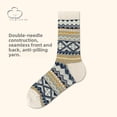 thumbnail image 6 of 3 Pairs Womens Men Vintage Cozy Crew Socks Soft Cute Neutral Cotton Socks Exquisite Patterns Socks Gift, 6 of 10